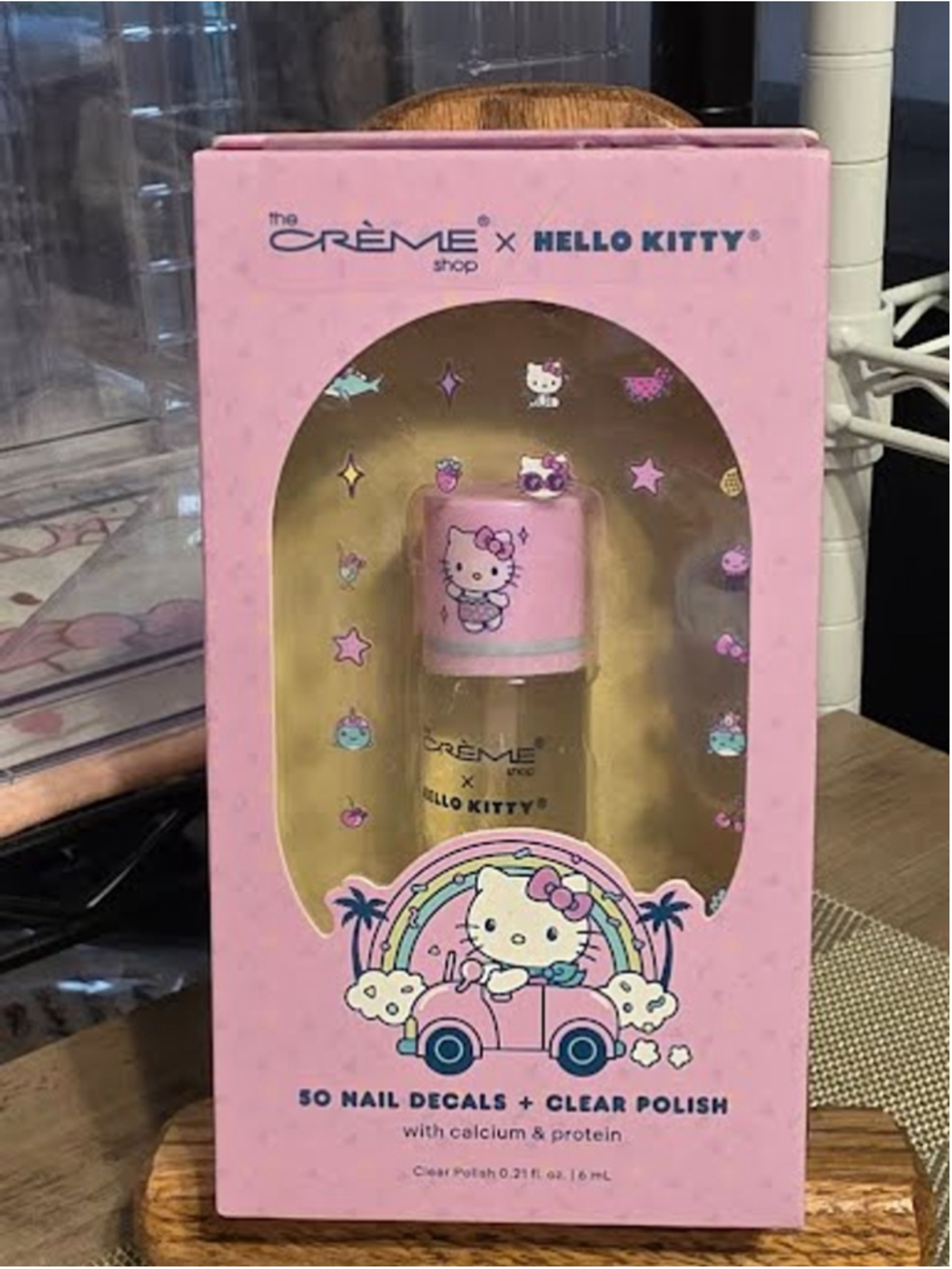 #TCS-2233 The Creme Shop Hello Kitty 50 Nail Decals and Clear Polish